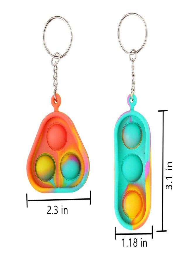 Cucue Simple Fidget Pop Toys - Portable, Calming Sensory Hand Toys for Fun & Stress Relief - Soft & Flexible Silicone Materials Keychain - Durable Poppers for Kids & Adults - Image 3